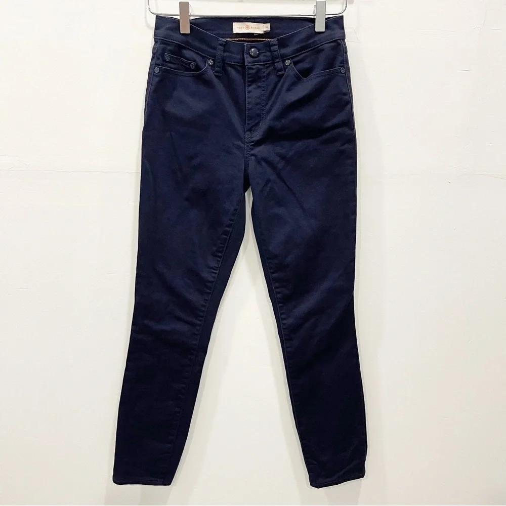 Tory Burch Dark Blue Skinny Ankle Pants Size 24